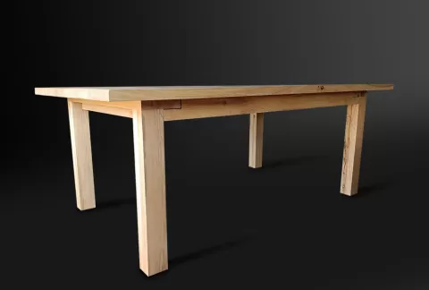 Tekstura ploče stola od masivnog drveta sa prirodnim godovima